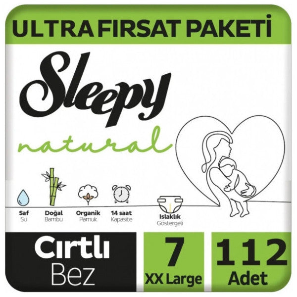 Sleepy Natural 7 Number Xx Large 112' Baby Diaper