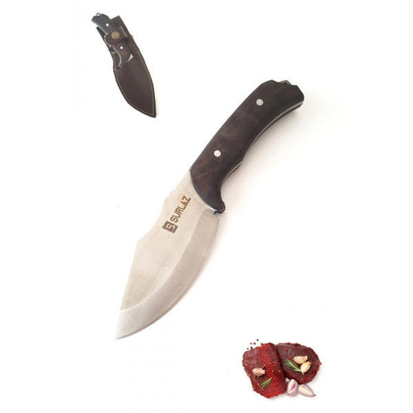 Surlaz Camping Knife Outdoor Knife 21 Cm Sheathed Knife