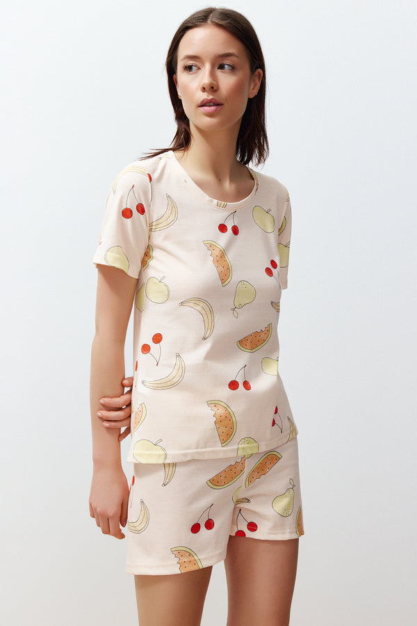 Trendyolmilla Women's Fruit Short Lounge/home Regular Pajama Set