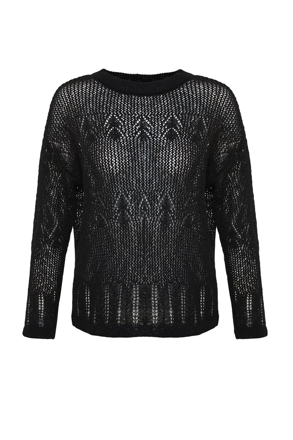 Trendyolmilla Women's Openwork Long Regular Sweater