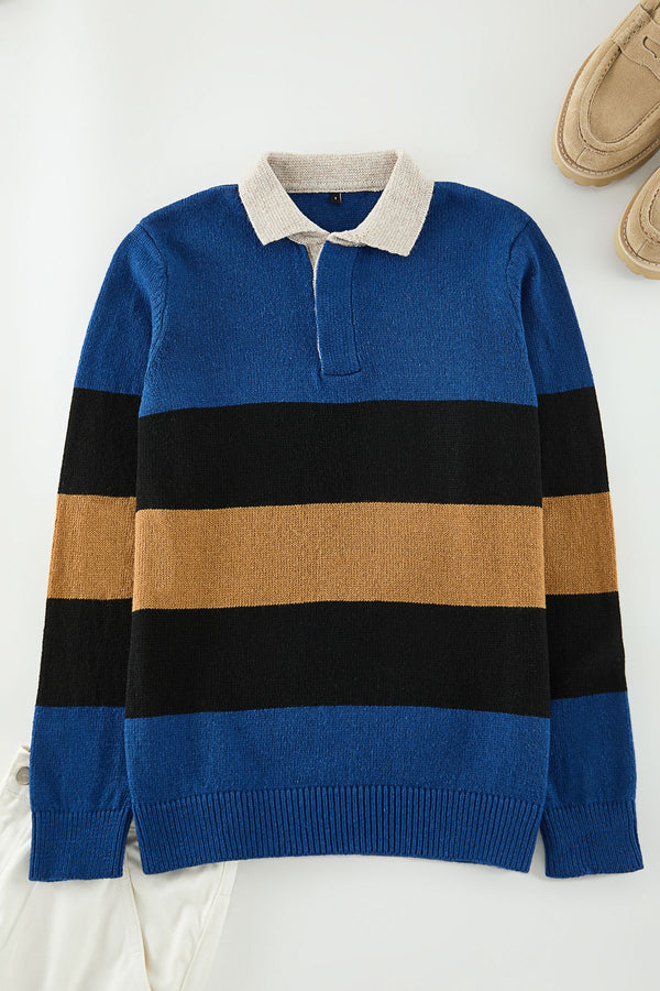 Trendyol Man Men's Very Colorful Color Blocked Long Regular Jumper