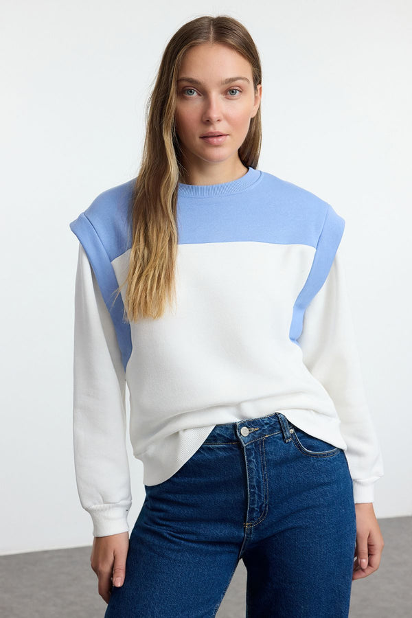 Trendyolmilla Women's Color Blocked Long Regular Sweatshirt