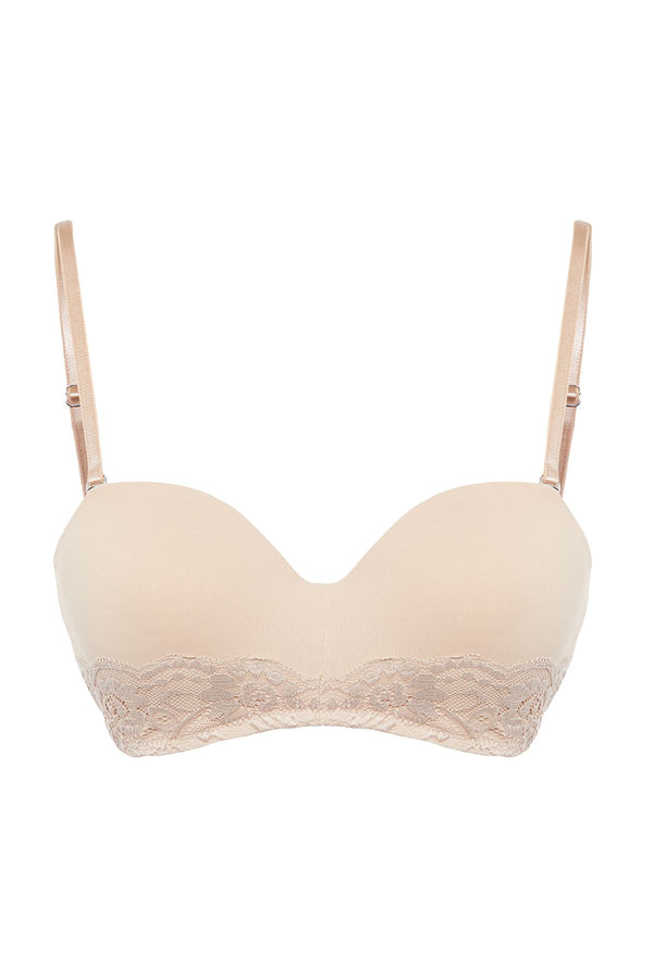 Trendyolmilla Women's Beige Flat Fixed Container Bra