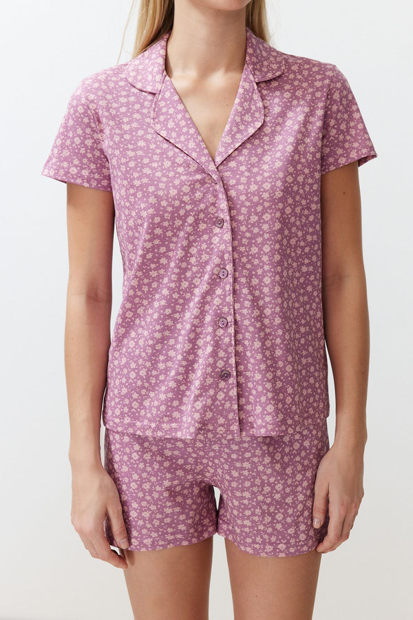 Trendyolmilla Women's Pink Mix Short Lounge Regular Fit Pajama Sets