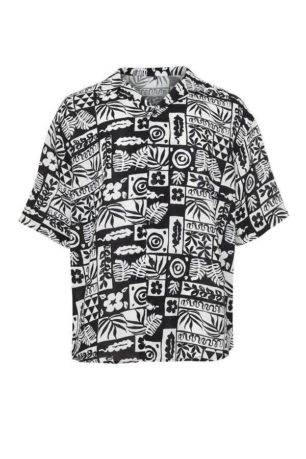 Trendyol Man Men's Printed Short Oversize Shirt