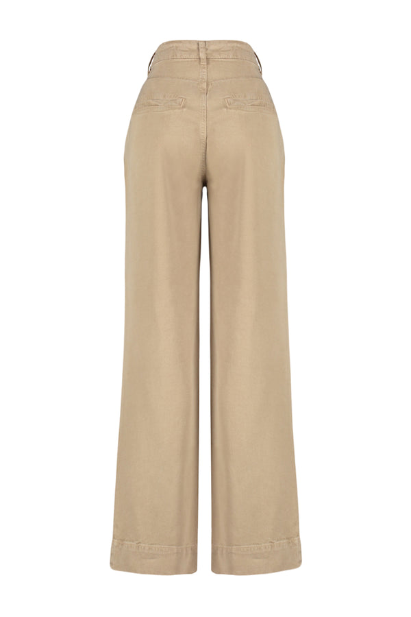 Trendyolmilla Women's Brown Unifarben Wide Leg High Waist Jeans