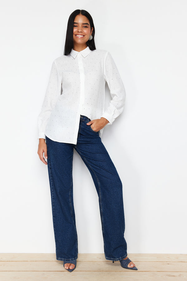 Trendyol Modest Women's Plain Long Regular Shirt