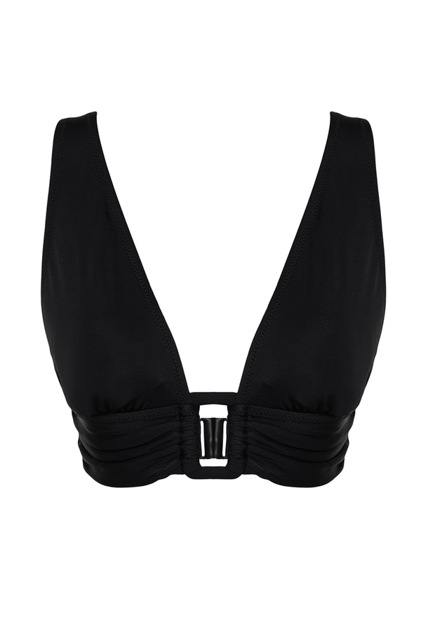 Trendyolmilla Kadın Siyah Düz Atma Bardak Bikini Top