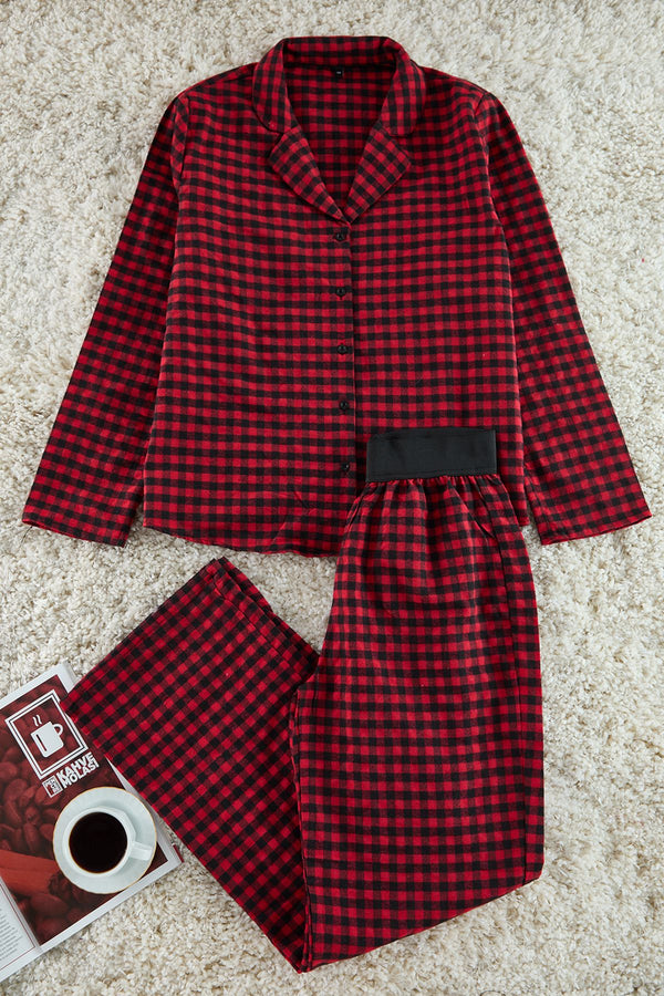 Trendyolmilla Women's Very Colorful Plaid / Checkered Long Lounge/home Relaxed Pajama Set