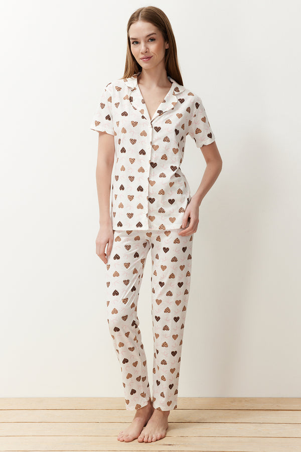 Trendyolmilla Women's Herz Short Lounge Relaxed Pajama Sets