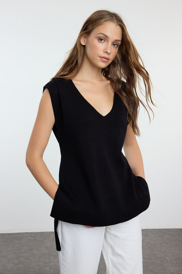 Trendyolmilla Women's Straight Sleeveless Oversized Sweater