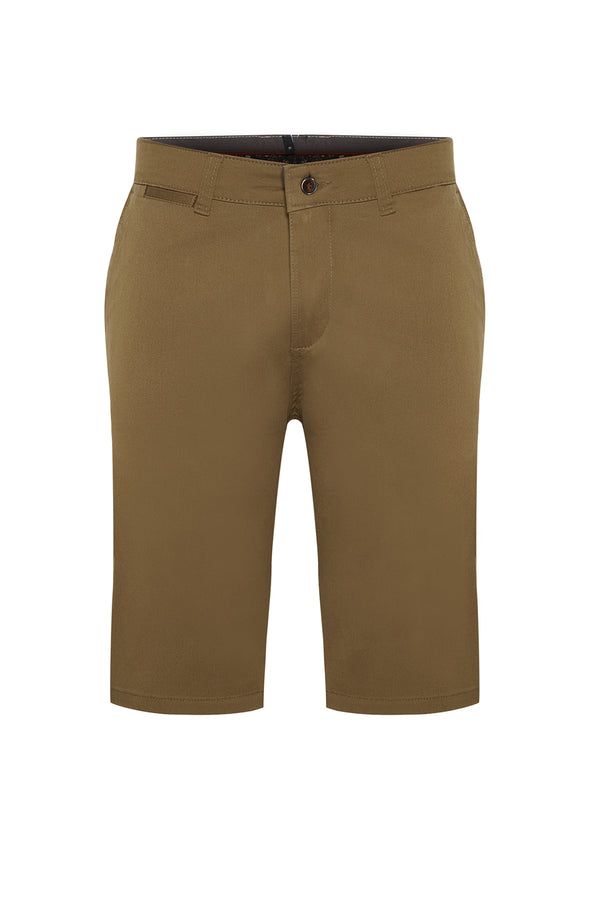 Trendyol Man Men's Brown Plain High Waist Shorts & Bermudas