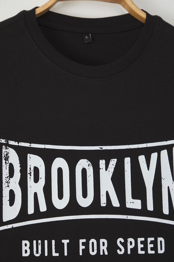 Man Men's Slogan Short Oversize T-Shirt