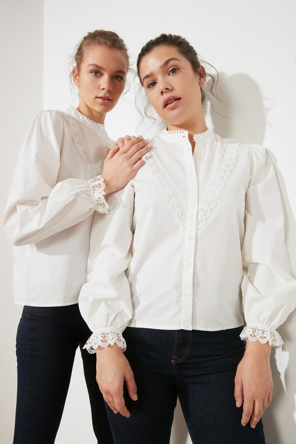 Trendyolmilla Embroidered Shirt Twoaw21Go0077