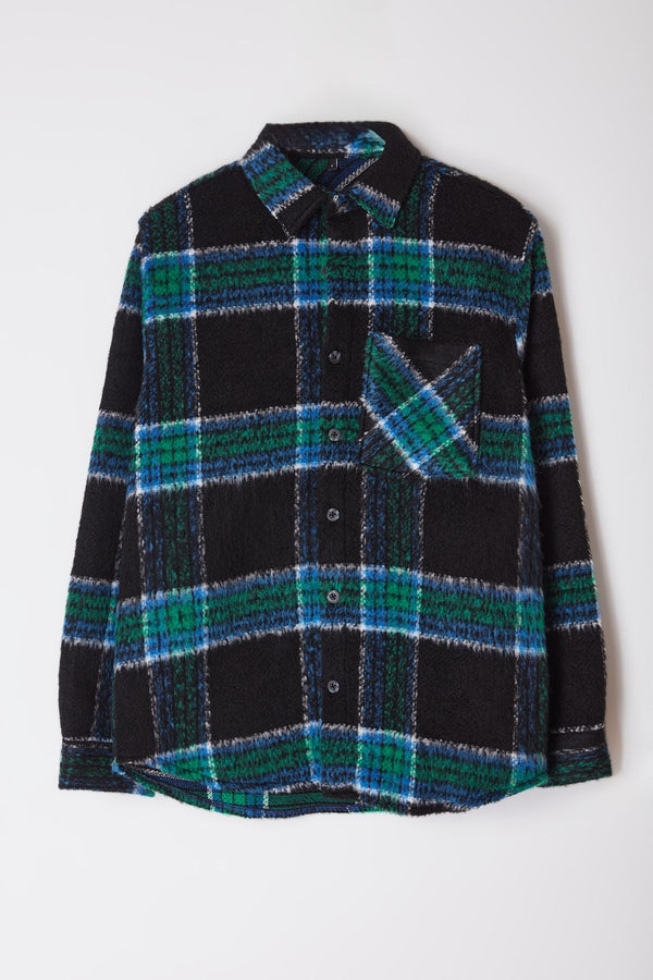 Trendyol Man Men's Plaid / Checkered Long Oversized Shirt