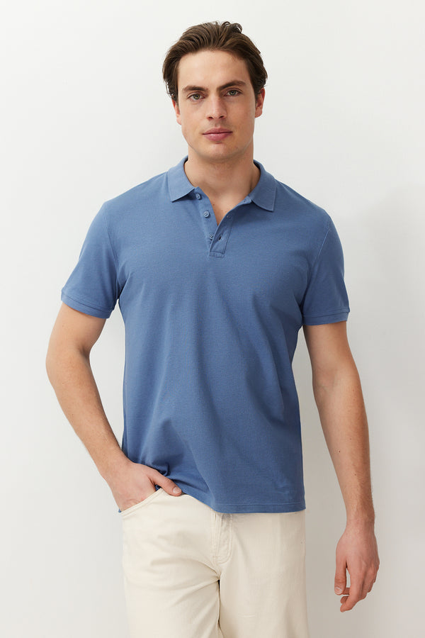 Trendyol Man Men's Strukturiert Short Regular Fit Polo Collar T-Shirts