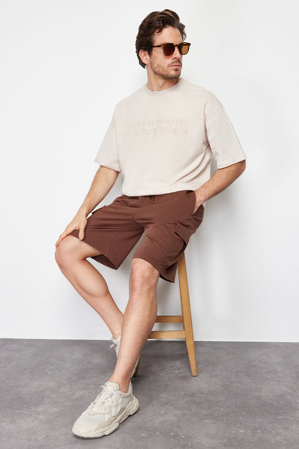 Trendyol Man Men's Plain Oversize Regular Waist Shorts & Bermudas