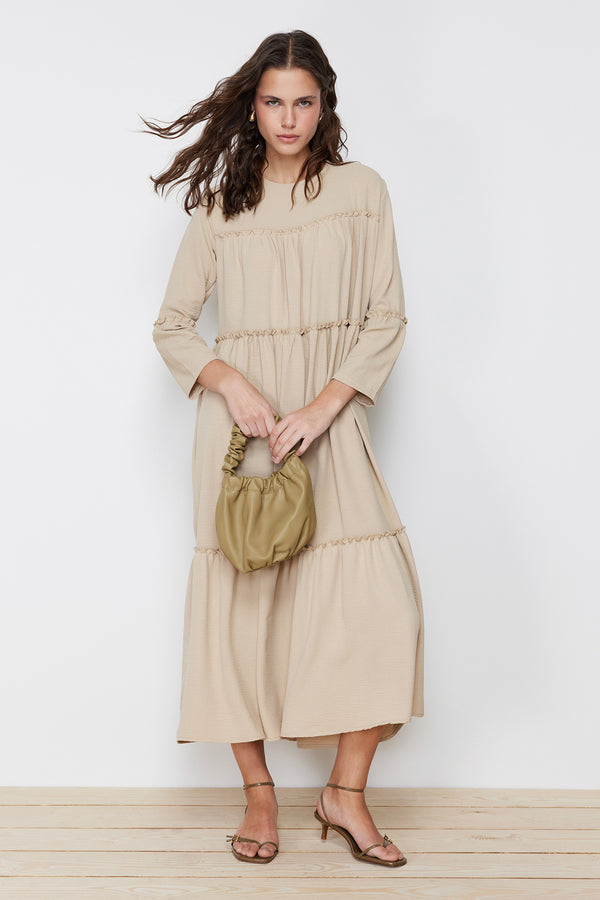 Trendyol Modest Women's Plain Maxi Long Casual Regular Dress