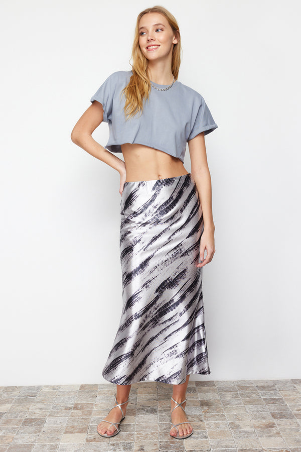 Trendyolmilla Women's Abstract Maxi A-Line Skirt