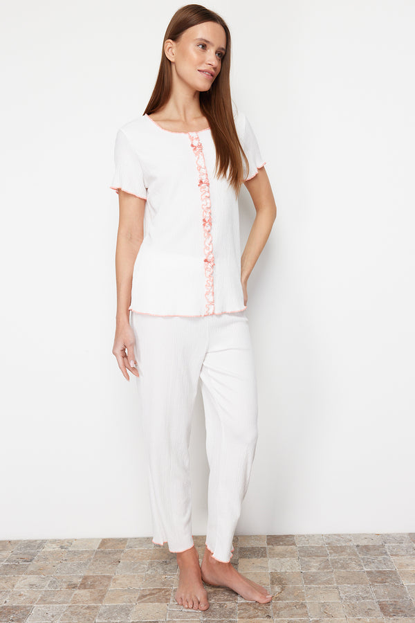 Trendyolmilla Women's Unifarben Short Lounge Regular Fit Pajama Sets