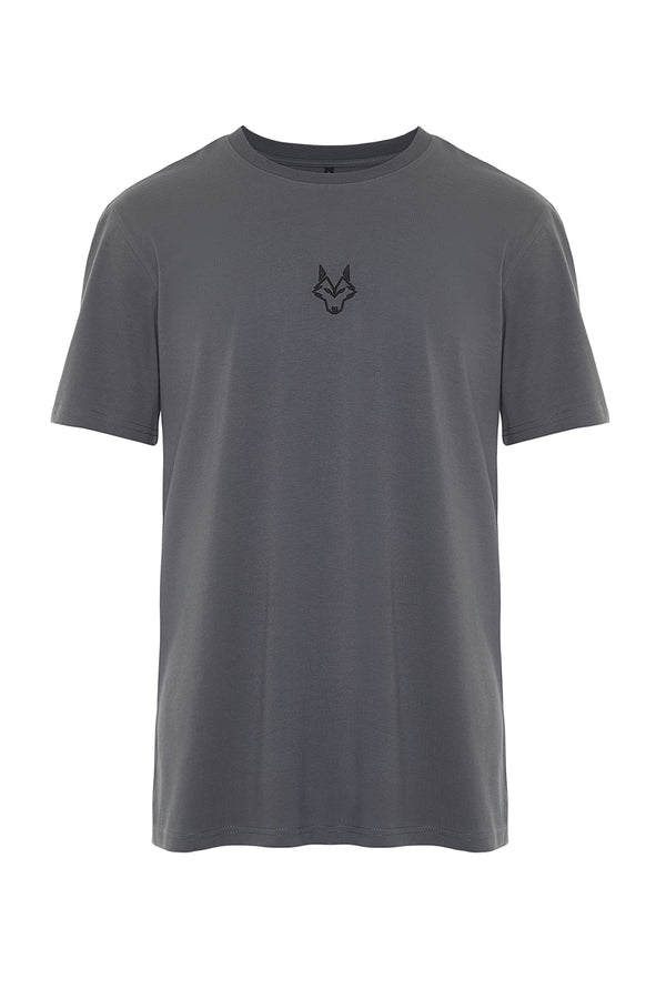 Trendyol Man Men's Gray Animal Short Sleeve Regular T-Shirt