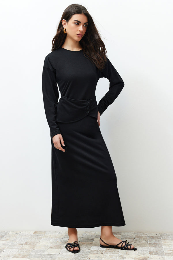 Trendyol Modest Women's Plain Maxi Long Casual Relaxed Dress