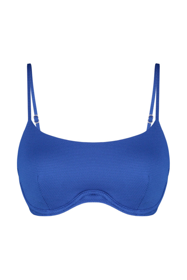 Trendyolmilla Women's Navy Blue Plain Throw Cup Bikini Top