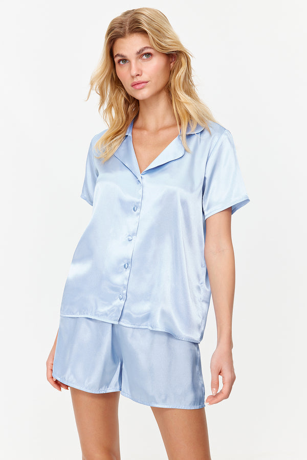 Trendyolmilla Women's Plain Short Lounge/home Regular Pajama Set