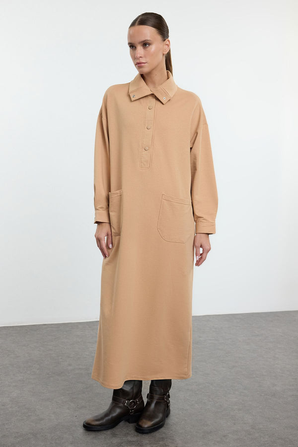 Trendyol Modest Women's Straight Long Long Casual/daily Oversized Modest Fashion Dresses