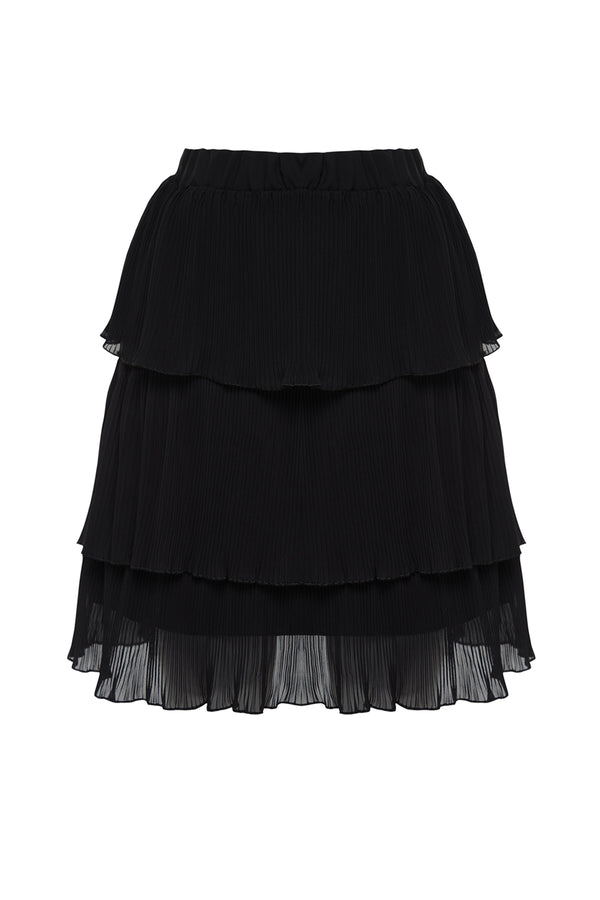 Trendyolmilla Women's Plain Mini Frilly Skirt Skirt