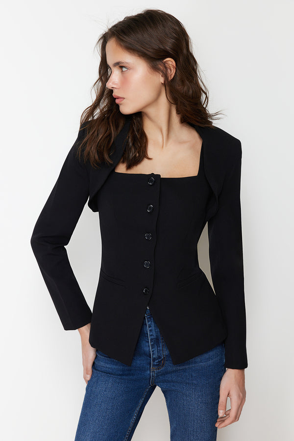 Trendyolmilla Women's Plain Long Fitted Blazer