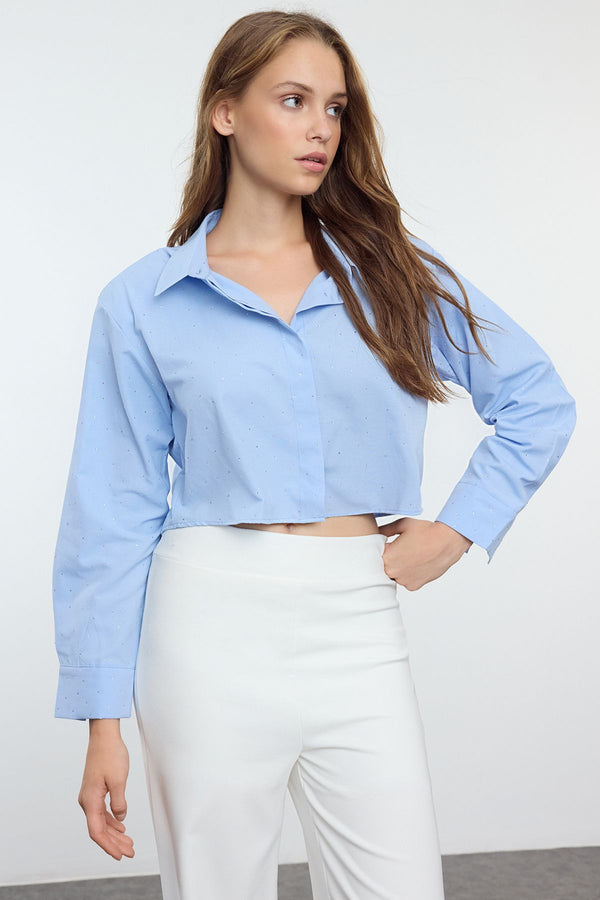 Trendyolmilla Women's Straight Long Regular Shirt