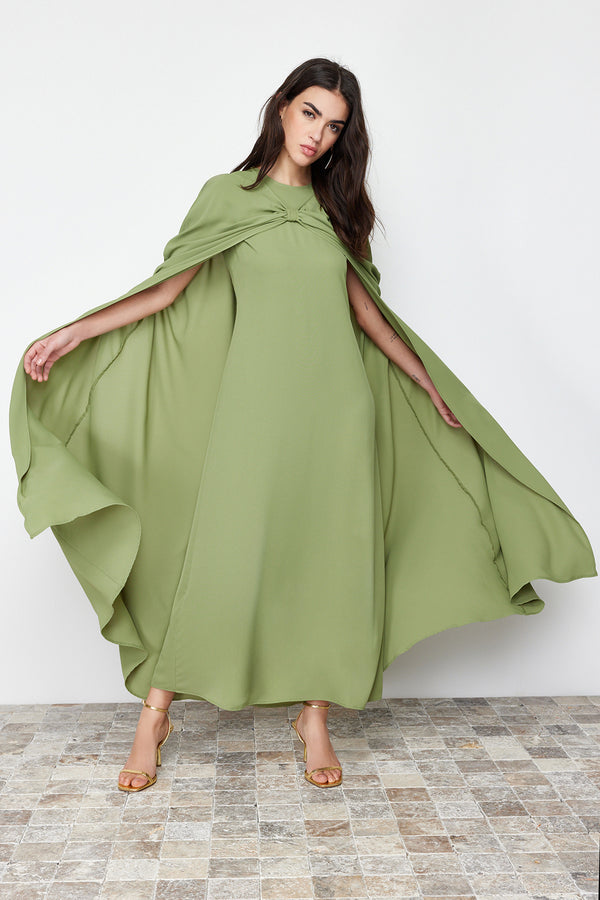 Trendyol Modest Women's Plain Maxi Three Quarter Sleeve Stylish / Night Relaxed Evening Dress