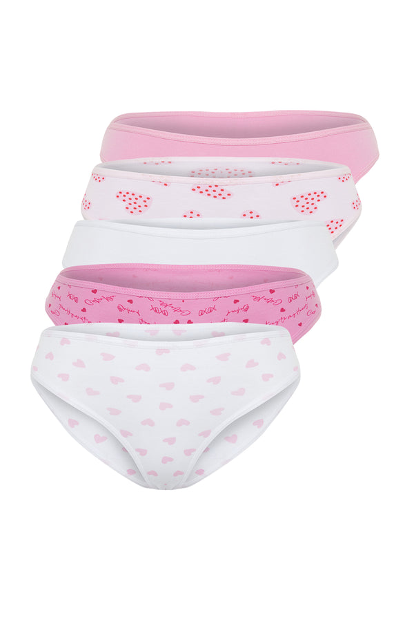 Trendyolmilla Women's 5 Pack Multicolored Floral Briefs
