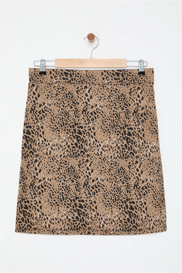 Trendyol Curve Women's Animals Mini Pen Plus Size Skirt