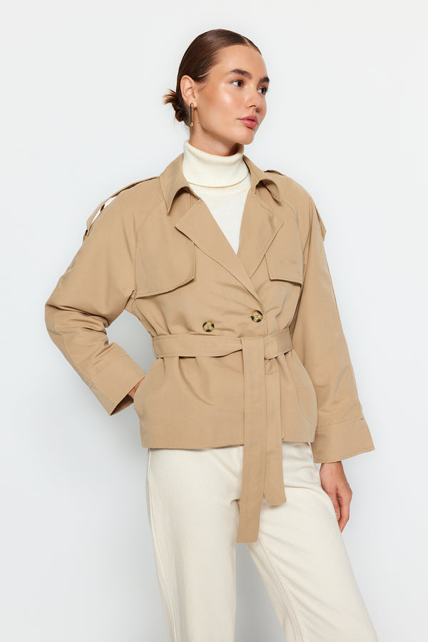 Trendyolmilla Women's Plain Oversize Trench Coat