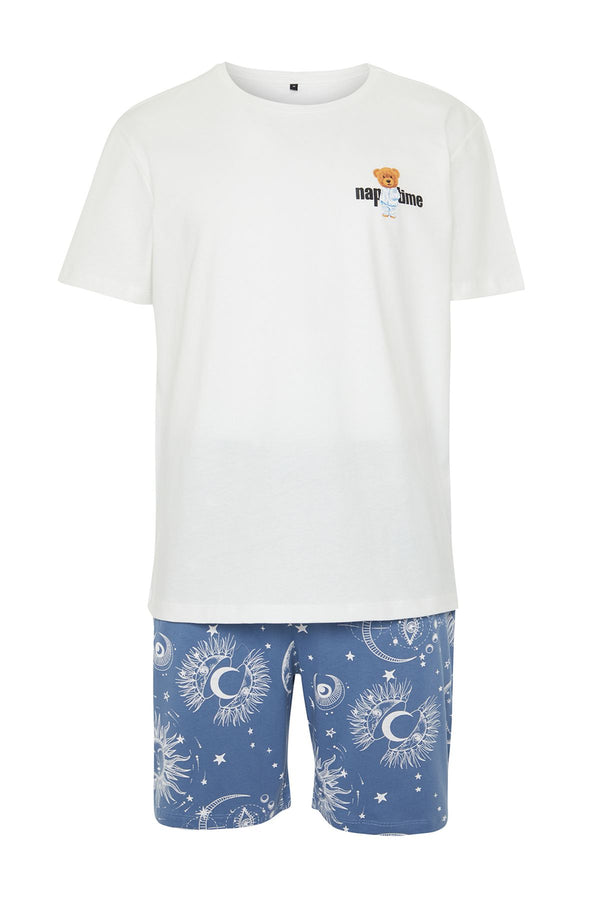 Trendyol Man Men's Gestreift Short Lounge Regular Fit Pajama Sets