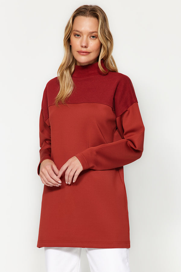 Trendyol Modest Color Block Knitted Tunic TCTAW23UK00060