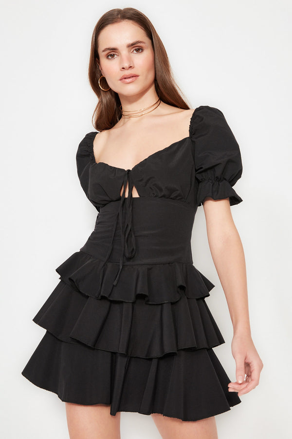 Trendyolmilla Ruffle Detailed Poplin Dress Tprss22El2098