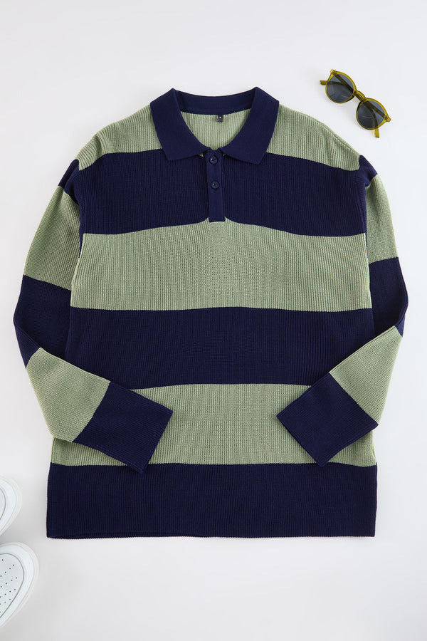 Trendyol Man Men's Very Colorful Striped Long Regular Jumper