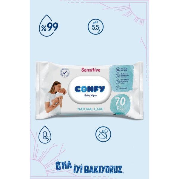 Confy Sensitive Baby Wet Wipes 12X70 - 840 Sheets