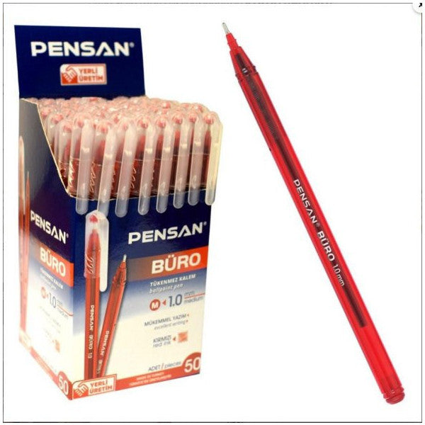 Ballpoint Pen 10 Pieces Red Color 1.0Mm Office Type Ballpoint Pensan Office Ballpoint Pen 10 Pieces Red Color 1.0Mm 2270