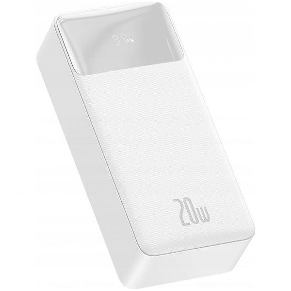 Baseus Ppbd050402 Bipow Overseas Edition 20W 30.000 Mah Powerbank With Digital Display White