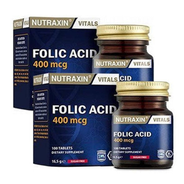 Nutraxin Folic Acid 400 Mcg 100 Tablet 2 Pcs Paket