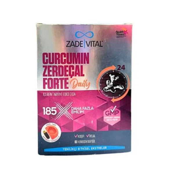 Zade Vital Curcumin Turmeric Forte Daily 60 Softgels