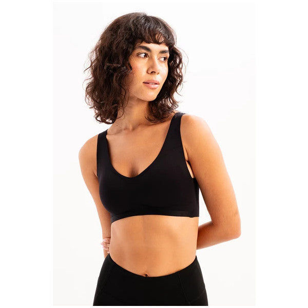 Justever Seamless Seamless Removable Padded Black Women's Laser Bra - Blaze