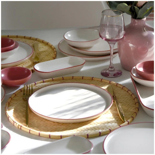 Keramika Line Pink Breakfast Set 18 Pieces For 6 Persons 20000