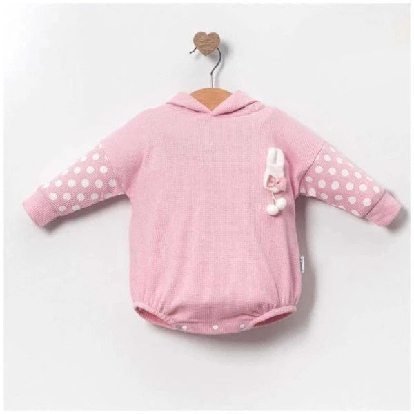 Kinder Baby Mini Cayzen Baby Girl Rabbit Hooded Romper Pink 1066