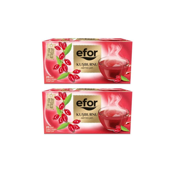 Efor Rosehip Tea 20 2 Pcs Set Cup Tea Bag Herbal Tea 40 Pieces