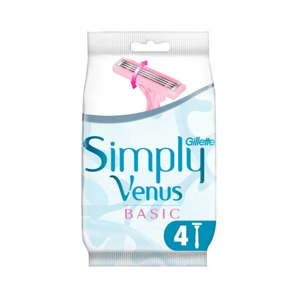 Gillette Simply Venus 3 Basic Razor 4-Piece